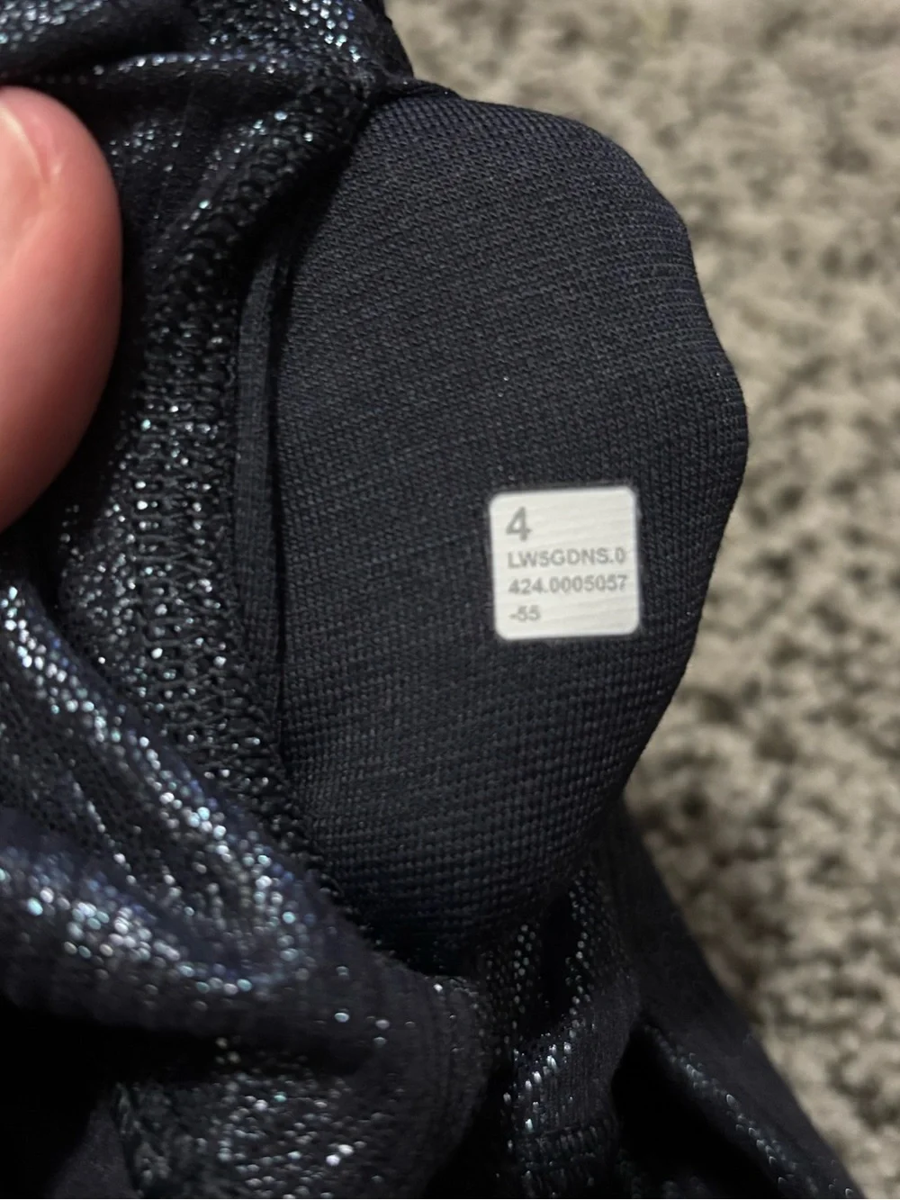 lululemon athletica Metallic Black High-Rise Leggings
